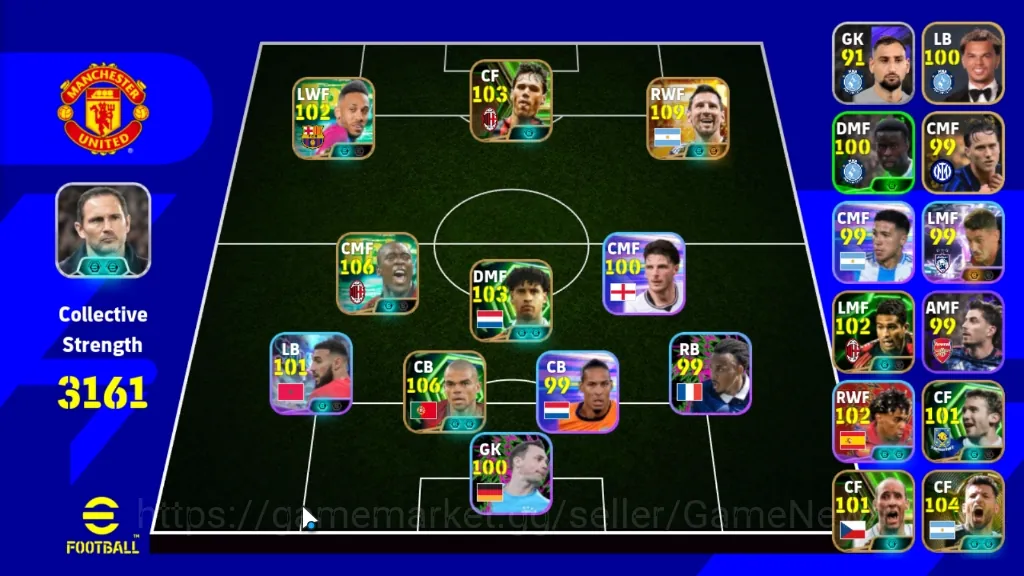 eFootball Accounts Mid-Tier Android|Power 3161|BigTime Lionel Messi|9Epic Clarence Seedorf,Pepe,Marco van Basten,Sergio 1