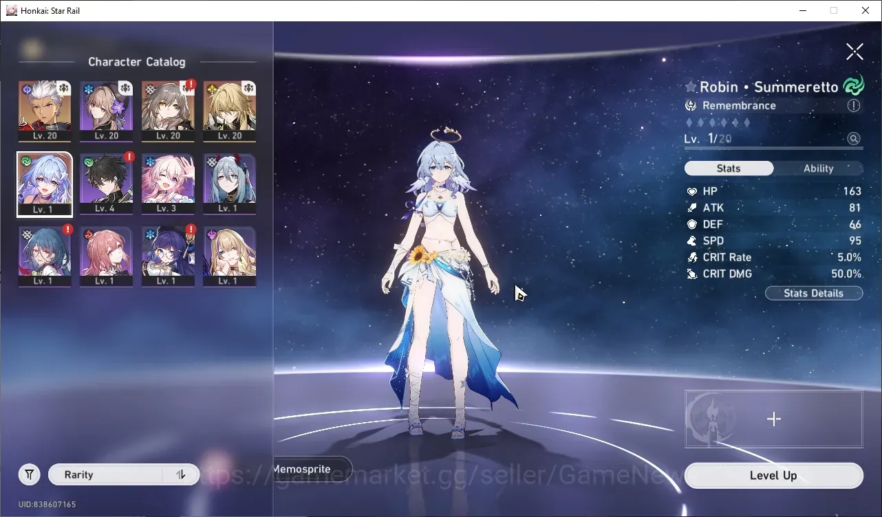 Honkai Star Rail Accounts Starter Asia|Fresh Starter|1 GC|TL 9|3 Limited|Robin Summeretto,Archer,Luocha|Male MC|Herta Space 1