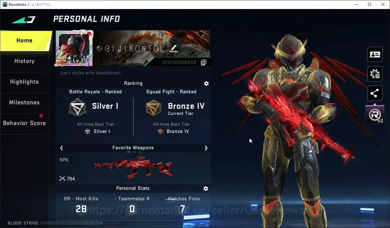 Blood Strike Accounts ASIA|ETERNAL Ethan-Allien,DeAgle+Collab TR FN2000, image 2