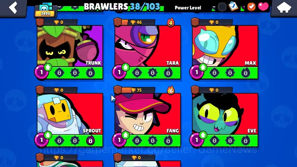 Brawl Stars Accounts 2496 Trophy|6k Bling|38 Brawlers 5 Max [Full Buffi image 12
