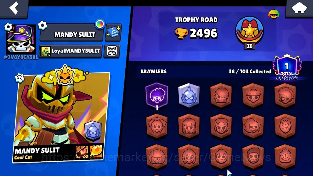 Brawl Stars Accounts 2496 Trophy|6k Bling|38 Brawlers 5 Max [Full Buffi image 2
