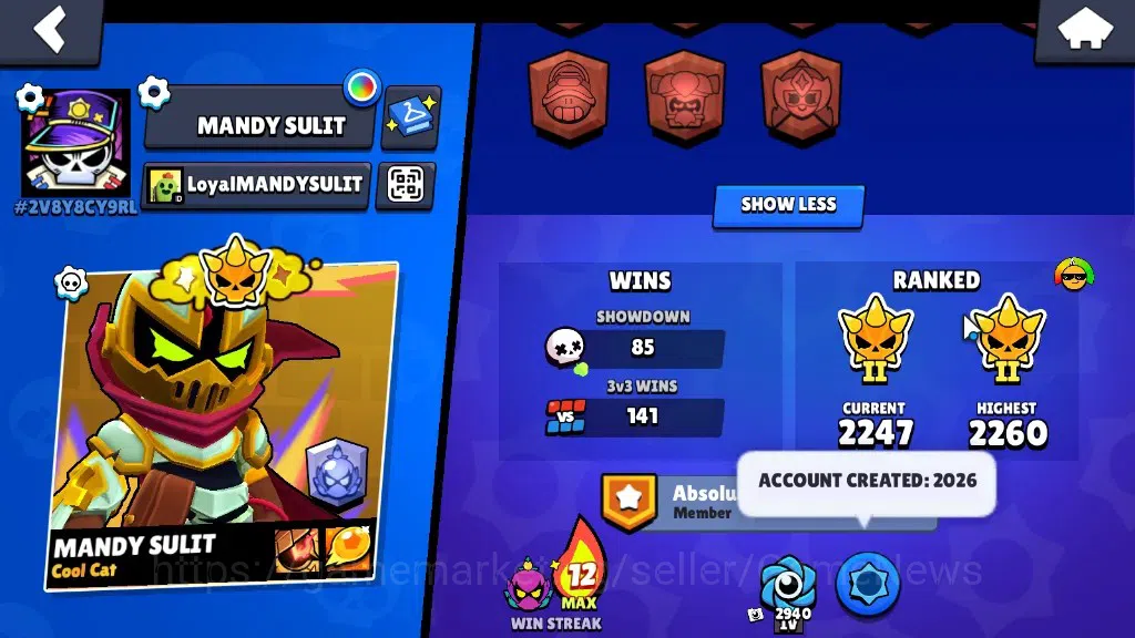 Brawl Stars Accounts 2496 Trophy|6k Bling|38 Brawlers 5 Max [Full Buffi image 3