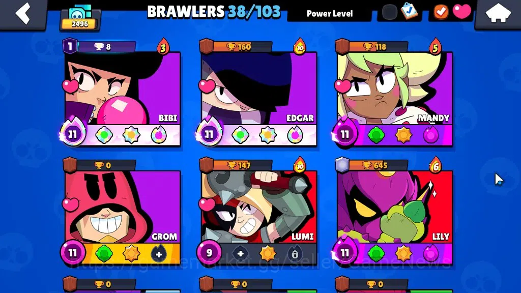 Brawl Stars Accounts 2496 Trophy|6k Bling|38 Brawlers 5 Max [Full Buffi image 7