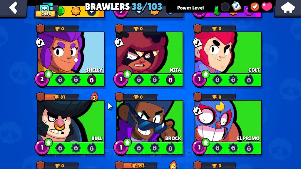 Brawl Stars Accounts 2496 Trophy|6k Bling|38 Brawlers 5 Max [Full Buffi image 8