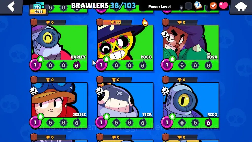 Brawl Stars Accounts 2496 Trophy|6k Bling|38 Brawlers 5 Max [Full Buffi image 9
