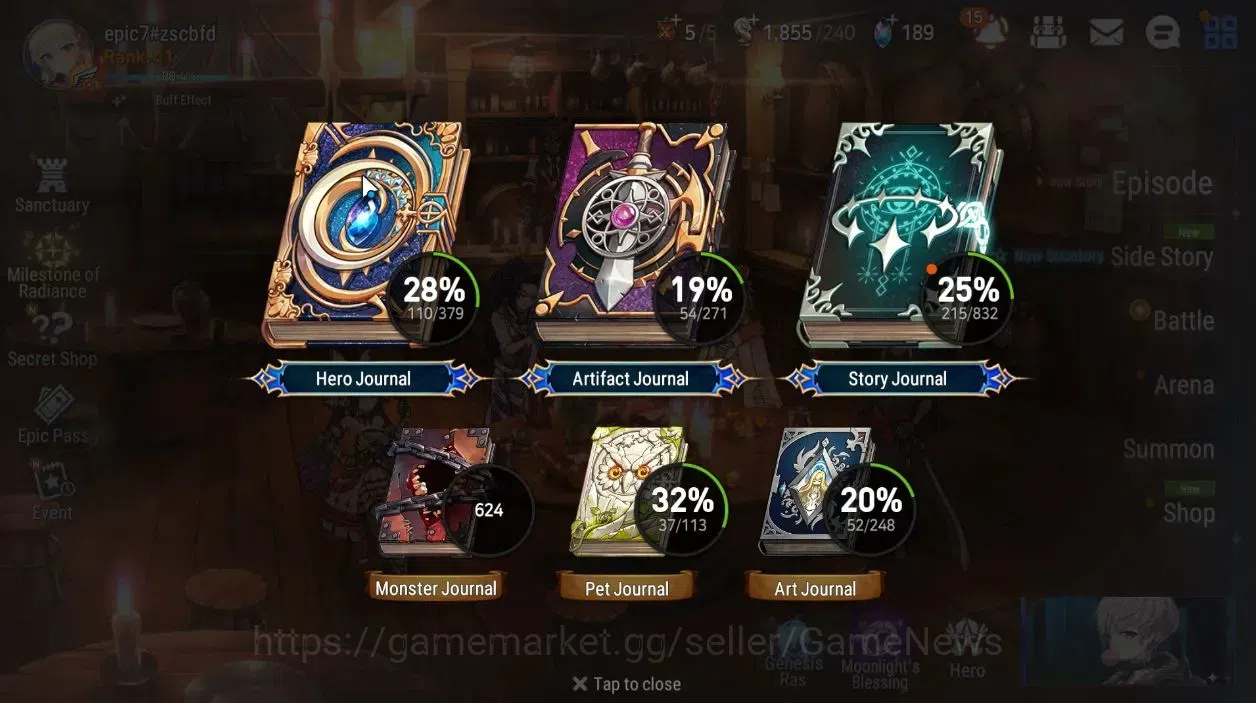 Epic Seven Accounts Limited Hero Global|UnVerif|NewEra|4 ML[LOT Scale,EIlynav,EW Ludwig,FCecilia]+Tenebria,Fenne,etc|PoH 3