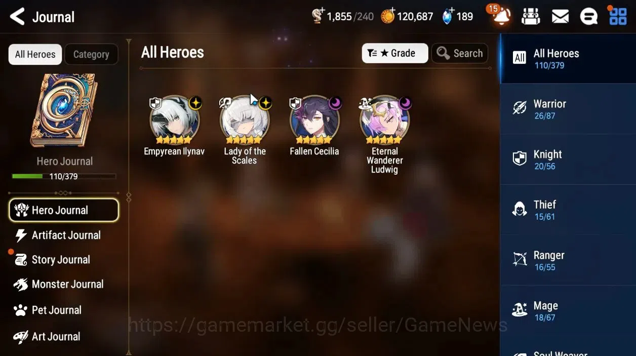 Epic Seven Accounts Limited Hero Global|UnVerif|NewEra|4 ML[LOT Scale,EIlynav,EW Ludwig,FCecilia]+Tenebria,Fenne,etc|PoH 4