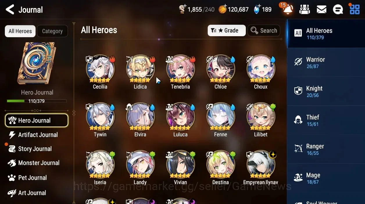 Epic Seven Accounts Limited Hero Global|UnVerif|NewEra|4 ML[LOT Scale,EIlynav,EW Ludwig,FCecilia]+Tenebria,Fenne,etc|PoH 5