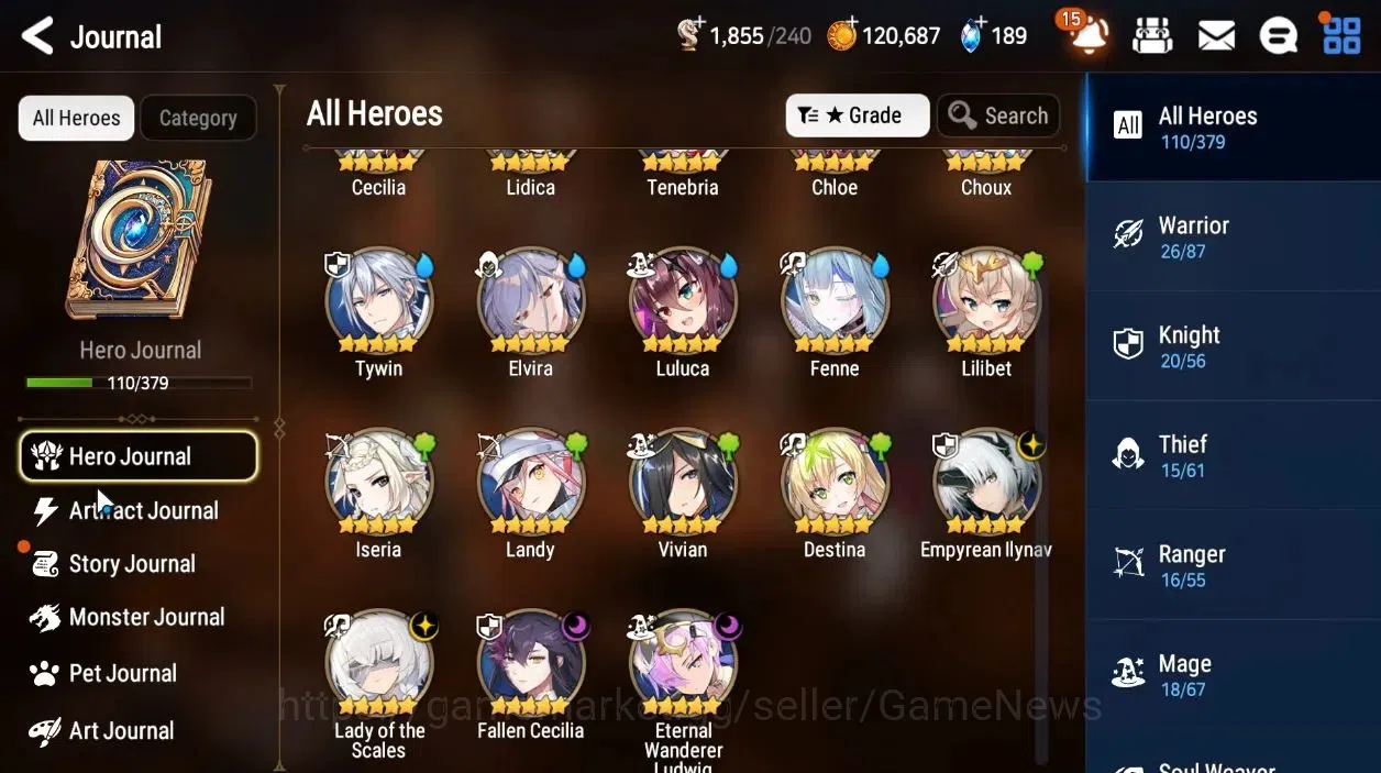 Epic Seven Accounts Limited Hero Global|UnVerif|NewEra|4 ML[LOT Scale,EIlynav,EW Ludwig,FCecilia]+Tenebria,Fenne,etc|PoH 6