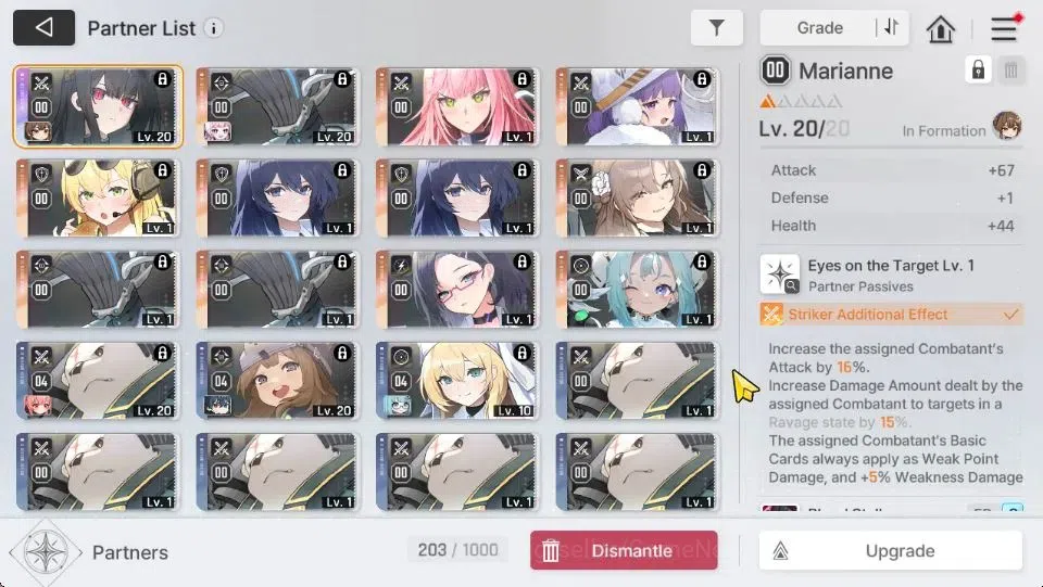Chaos Zero Nightmare Accounts GLOBAL Lv33|5 SSR[Mei Lin+Sign,Diana,Tiphera,Yuki,Luke]+10 SR[SelenaM2,NiaM1,Etc]|1 SSR 5