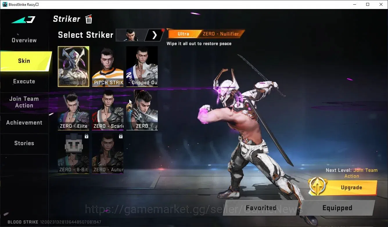 Blood Strike Accounts Collab Skin ASIA|ETERNAL DEagle+MELEE-Kukri|Collab Enzo-Kraken,TR Takemichi,MCX,FN2K+ 3 Collabs|35 12