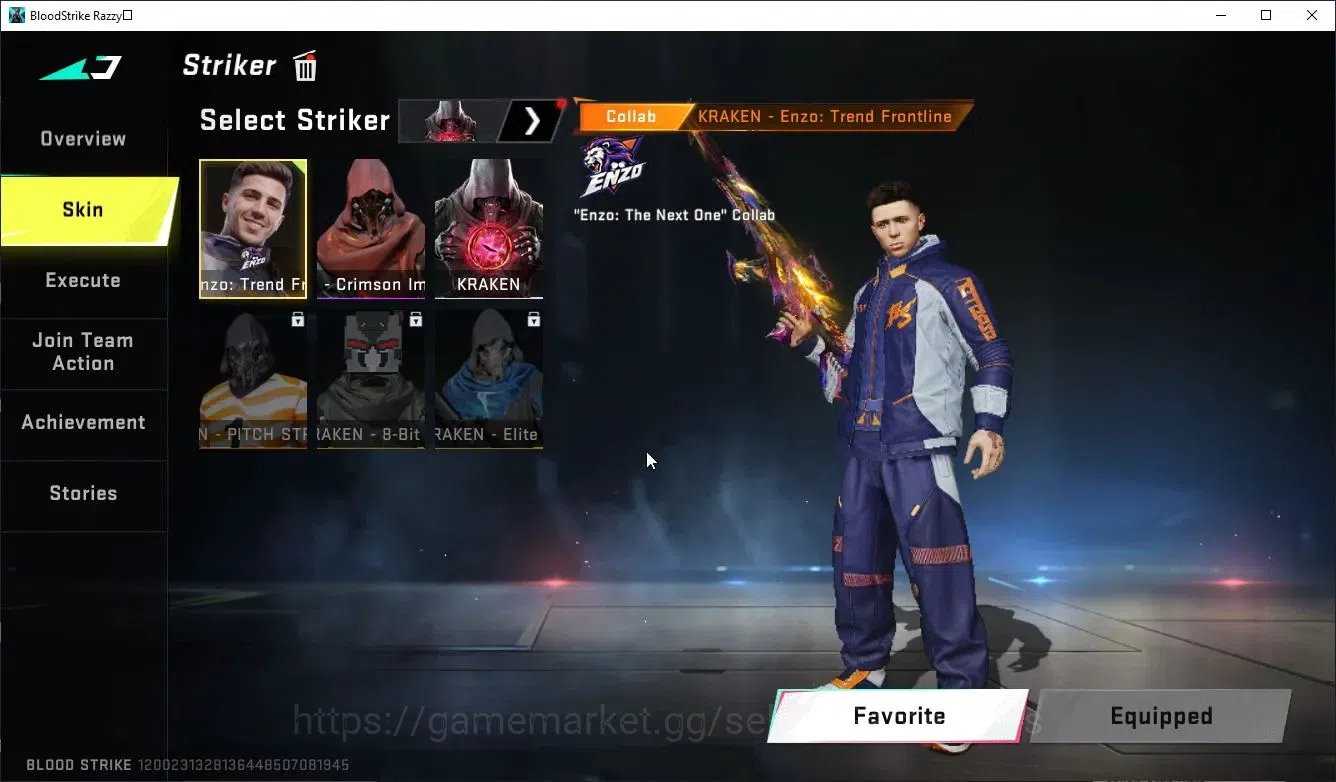Blood Strike Accounts Collab Skin ASIA|ETERNAL DEagle+MELEE-Kukri|Collab Enzo-Kraken,TR Takemichi,MCX,FN2K+ 3 Collabs|35 3