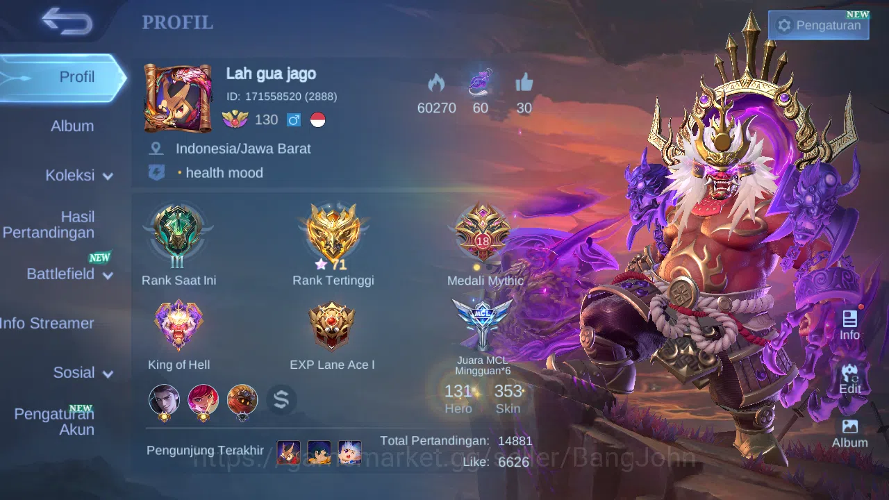 Mobile Legends: Bang Bang Others Hero 131 Skin 353 | Legend Franco | Stunt Chou, Br image 1