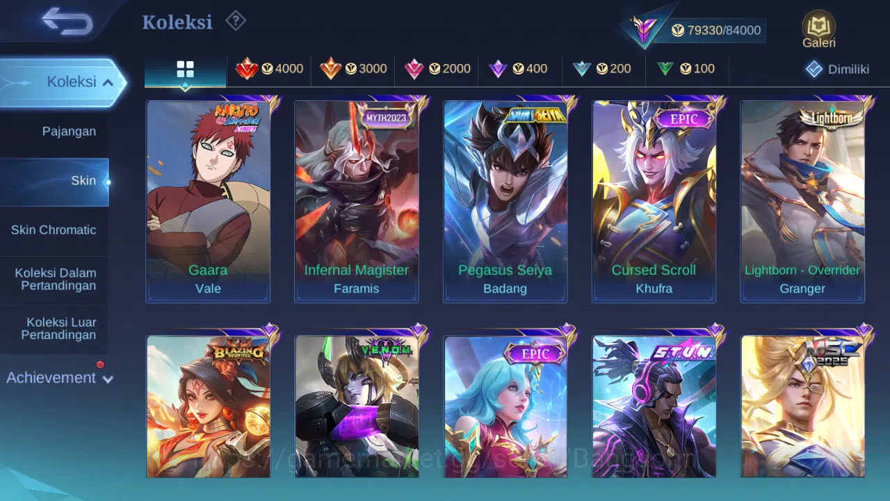 Mobile Legends: Bang Bang Accounts Others Hero 131 Skin 353 | Legend Franco | Stunt Chou, Brody | Luckybox Selena | Zodiac 11