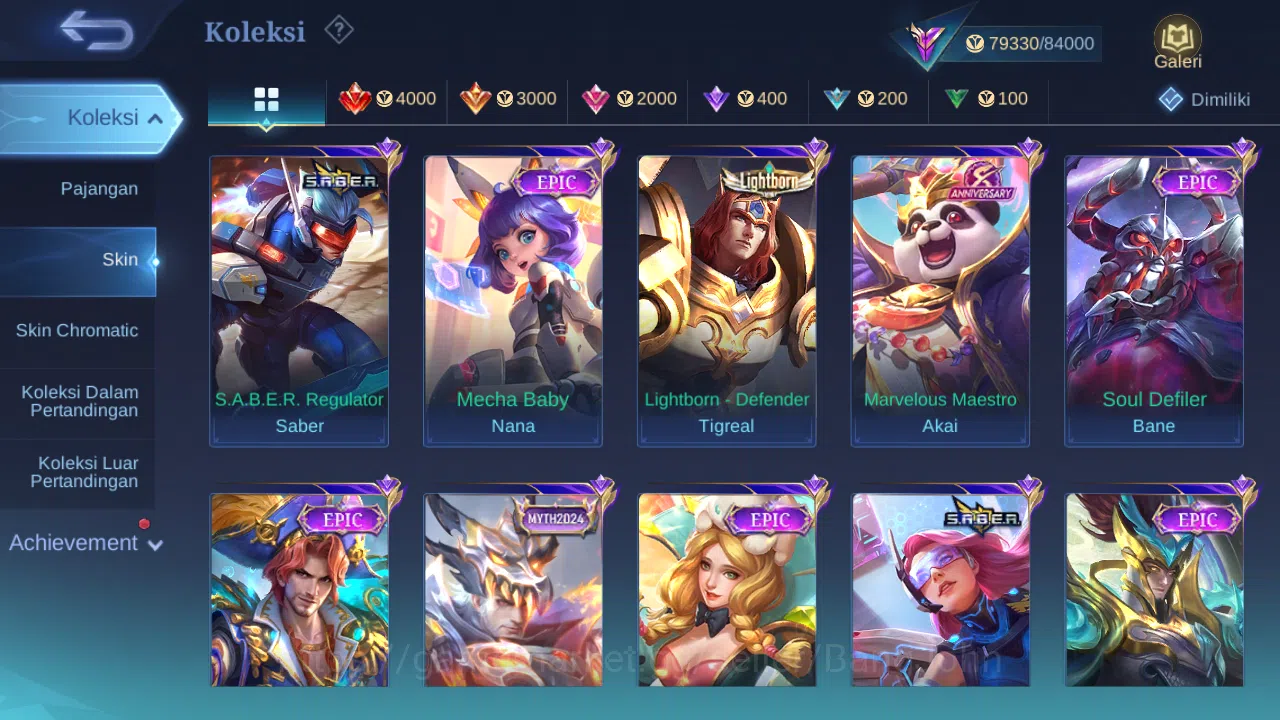 Mobile Legends: Bang Bang Accounts Others Hero 131 Skin 353 | Legend Franco | Stunt Chou, Brody | Luckybox Selena | Zodiac 5