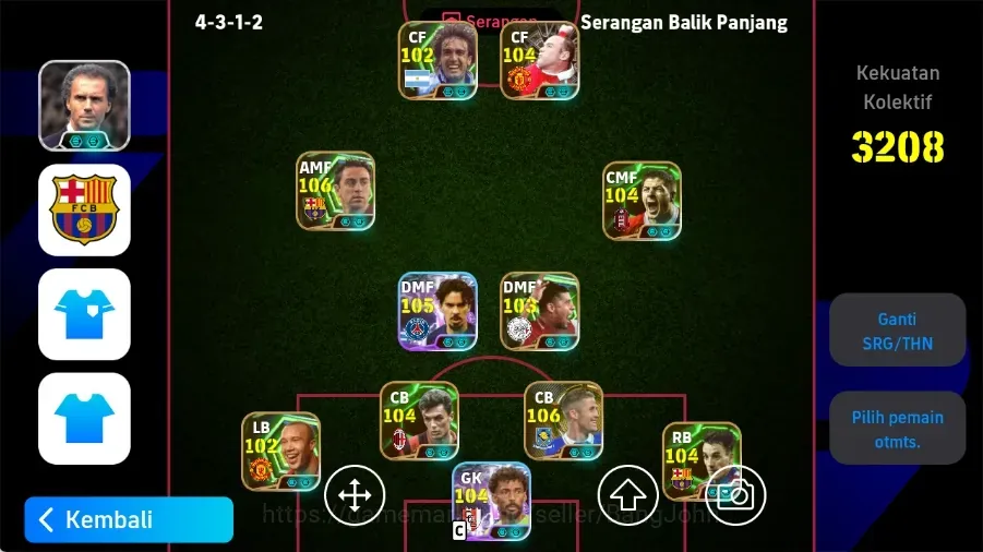 eFootball Accounts Legends & Iconic Players Android|PW 3208|Rivaldo BigT,Wayne Rooney Epic,Didler Drogba Epic,Frank Rljkaard 1