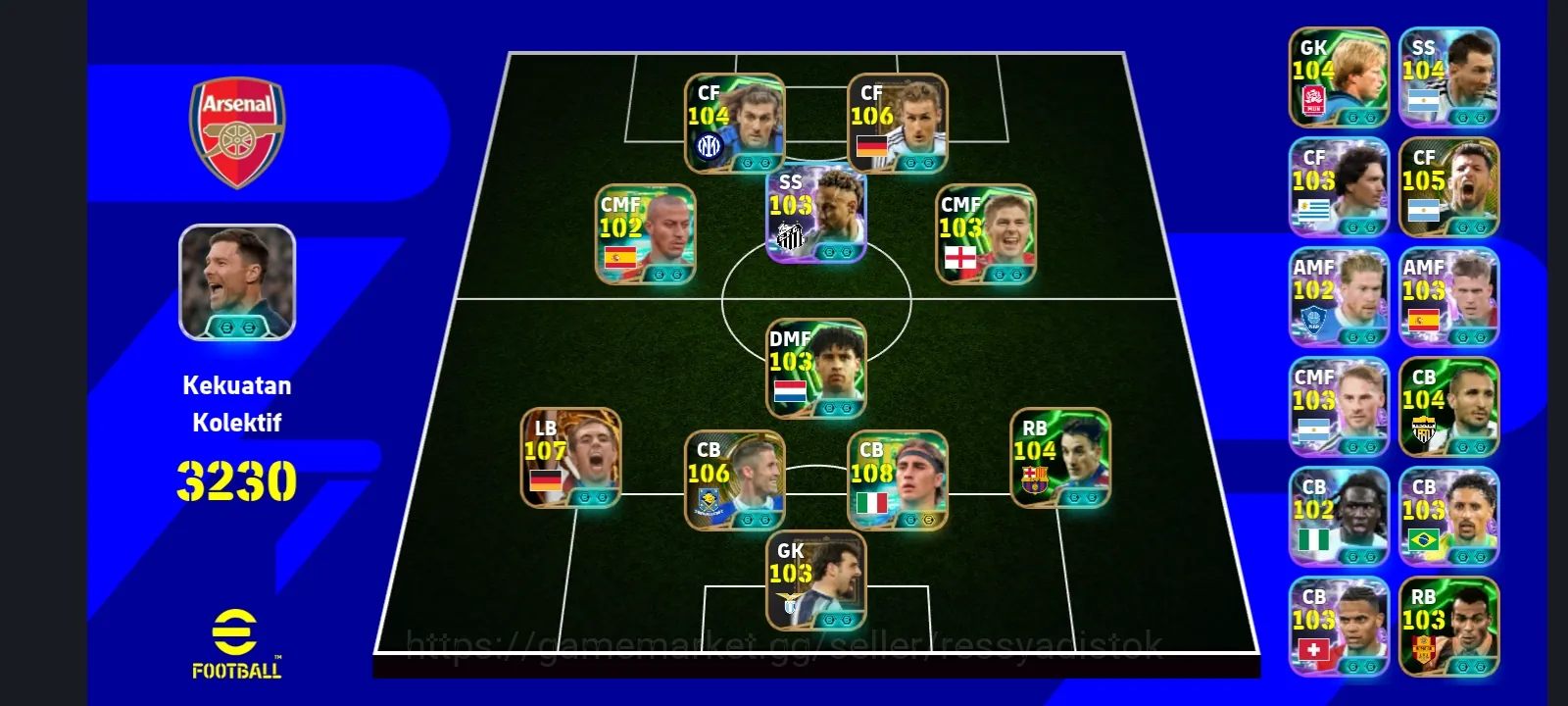 eFootball Accounts Legends & Iconic Players EFOOTBALL COLECTIVE 3230+ | BIGTIME P LAHM,LEGEND M KLOSE,G CAHLIL,F CANAVARO 1