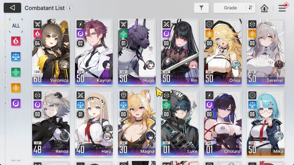 Chaos Zero Nightmare Accounts GLOBAL Lv 41| 4k Cry| 11 SSR [VeronicaM4,KayronM2,HugoM1,Sereniel,Chizuru,Haru,Rin,etc] + 6 M6 3