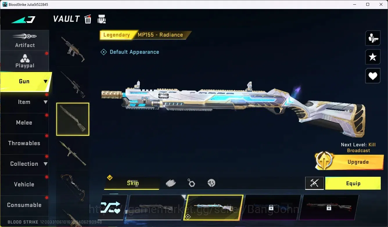 Blood Strike Accounts ASIA | Ultra Melee: Lightblade - Dark Force | Lege image 2