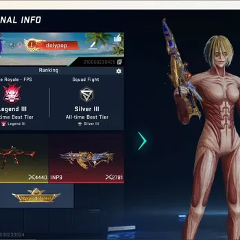 Blood Strike Accounts Collab Skin ASIA|Eternal Gun:INP-9 - Golden Elegy|Collab Gun:M4A1-Battle Of Faith [AOT]|4 Ultra & 1