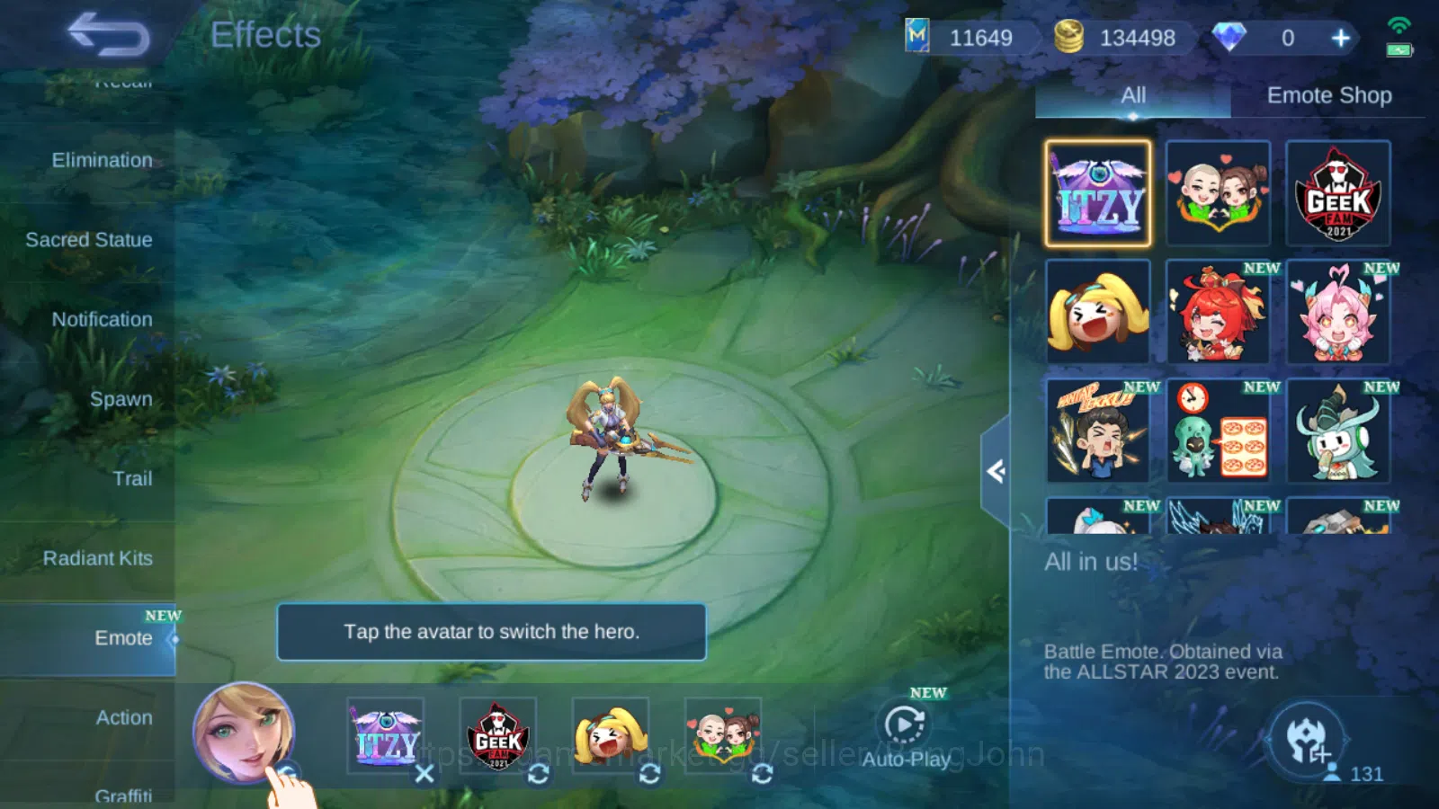 Mobile Legends: Bang Bang Accounts Hero 131 | skin 266 | Emblem all max | renowned co image 6