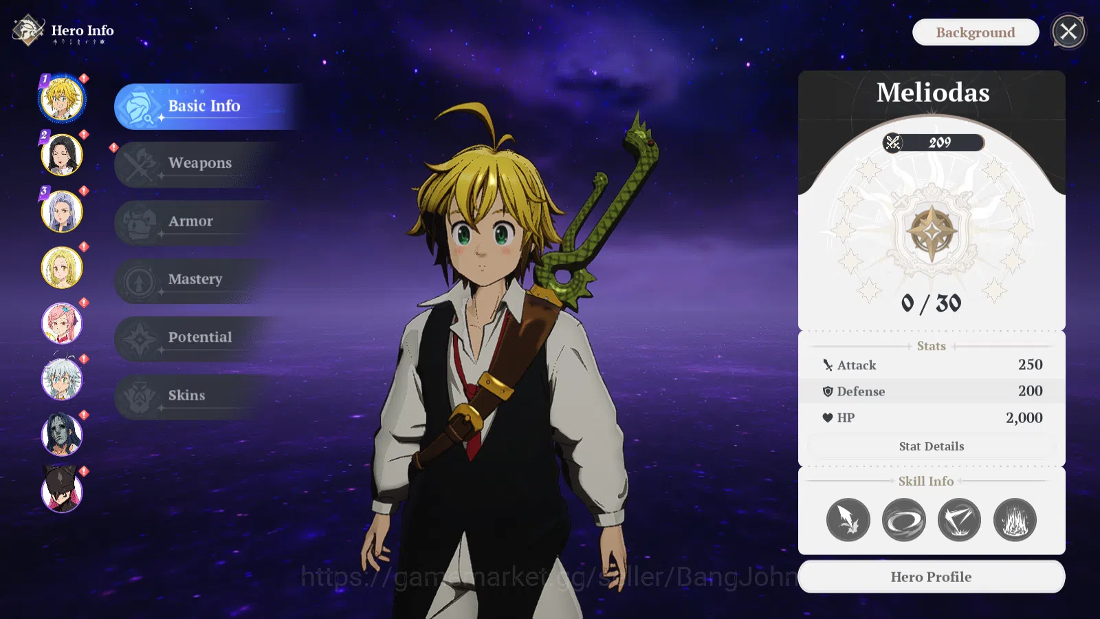 The Seven Deadly Sins: Origin Accounts EUROPE | Fresh Starter Lvl 2 |4SSR|Meliodas,Guila, image 3