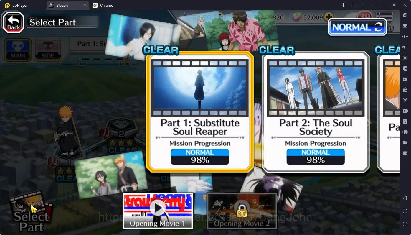 Bleach: Brave Souls Accounts Starter GLOBAL |52K ORB|IchigoDreamTeam,Rukia10th,Ichigo10th,Byakuya 8