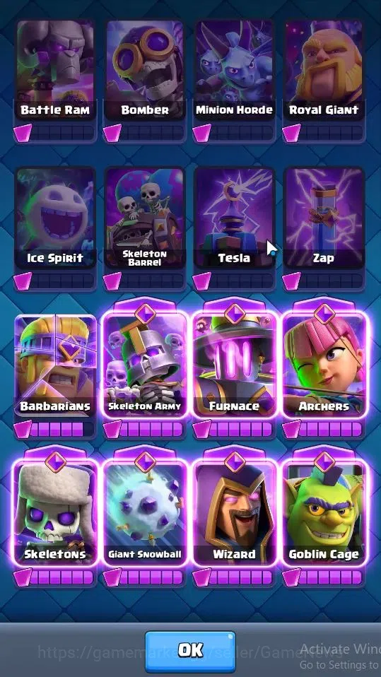 Clash Royale Accounts Lv 34|Trophy 6158|KTL 12|Limited Skin|Card 116|2 H image 13