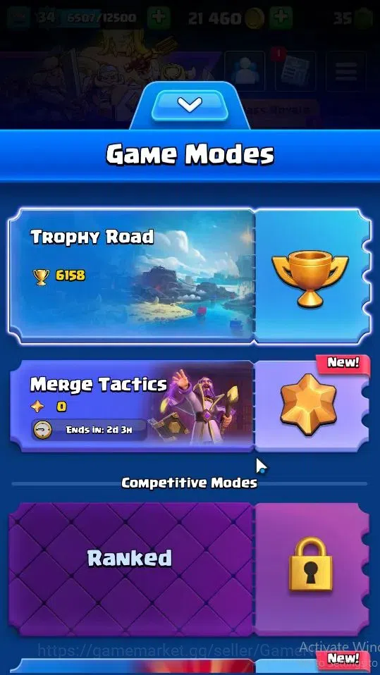 Clash Royale Accounts Lv 34|Trophy 6158|KTL 12|Limited Skin|Card 116|2 H image 2