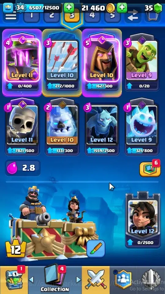 Clash Royale Accounts Lv 34|Trophy 6158|KTL 12|Limited Skin|Card 116|2 H image 3
