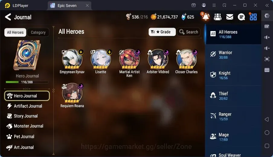 Epic Seven Accounts Starter Global Unverif|Best Starter 6 ML(MA Ken,Lisette,E.Ilynav,R.Roana,A.Vildred,Etc.)|PoH+Bless 1