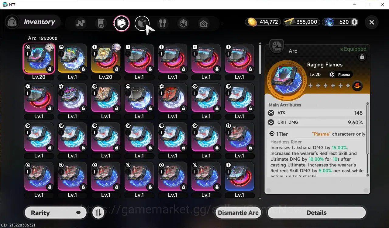 Neverness to Everness Accounts GLOBAL EU|HL 8|TL 2|9 S.Dice|3 SSR 1 Limited (Chaos),Baicang,Hathor|2 SSR 18
