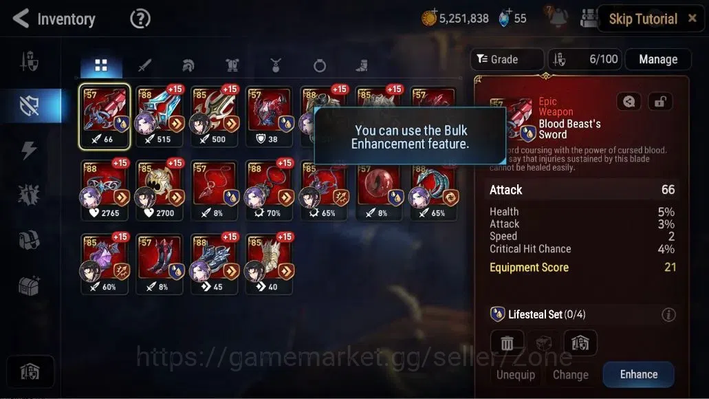 Epic Seven Accounts Starter Global|Starter|1M(CLilias)+Tenebria,Sigret,Estelle|PoH+Bless ON|5.2M Gold|333 CB|Energy 9