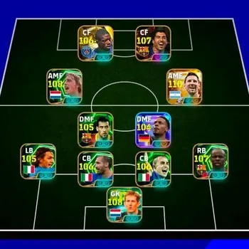 eFootball Accounts High-End Max power 3292 Dembele ballon Dior x Suarez x Messi x Van der sar x Thuram x Cruyff