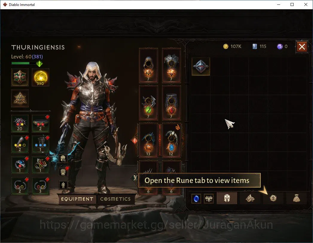 Diablo Immortal Accounts SA- MALAH| Lv60(382)Demon Hunter| 32K CR|Reso 390  image 6