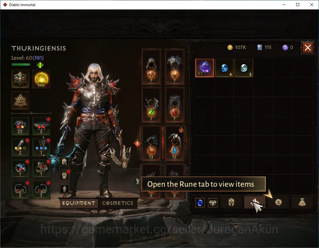 Diablo Immortal Accounts SA- MALAH| Lv60(382)Demon Hunter| 32K CR|Reso 390  image 7