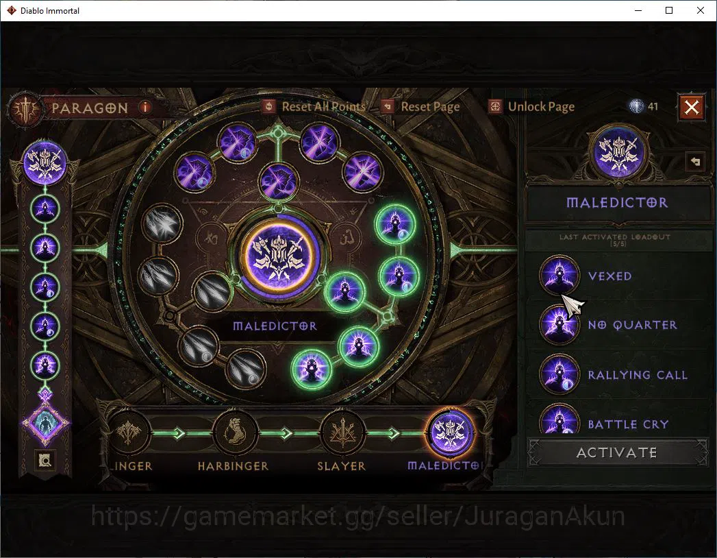 Diablo Immortal Accounts SA- MALAH| Lv60(382)Demon Hunter| 32K CR|Reso 390  image 9