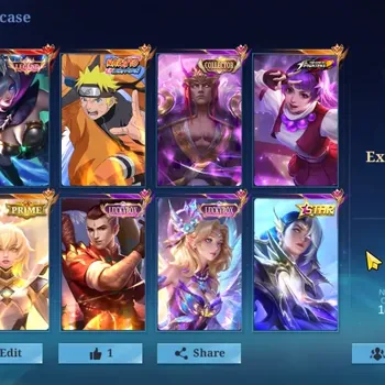 Mobile Legends: Bang Bang Accounts Collector Skin 382|High Immo 145|Legend Miya,Naruto Lukas,KOF(Guin,Karina),Prime