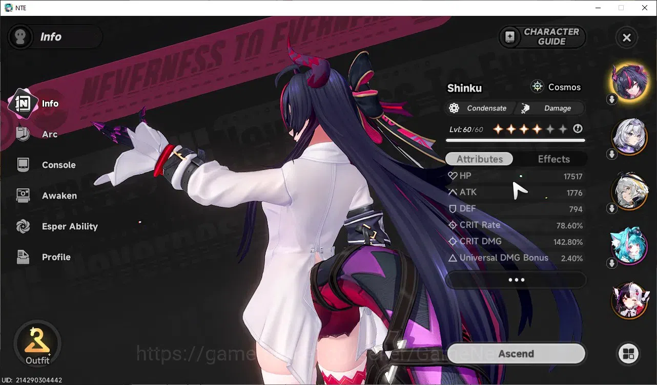 Neverness to Everness Accounts Global SEA|HL40|TL26|6 S-Class 2 Limit[Shinku,Lacrimosa A1]|2 SelectorBox|Porsche|3 2
