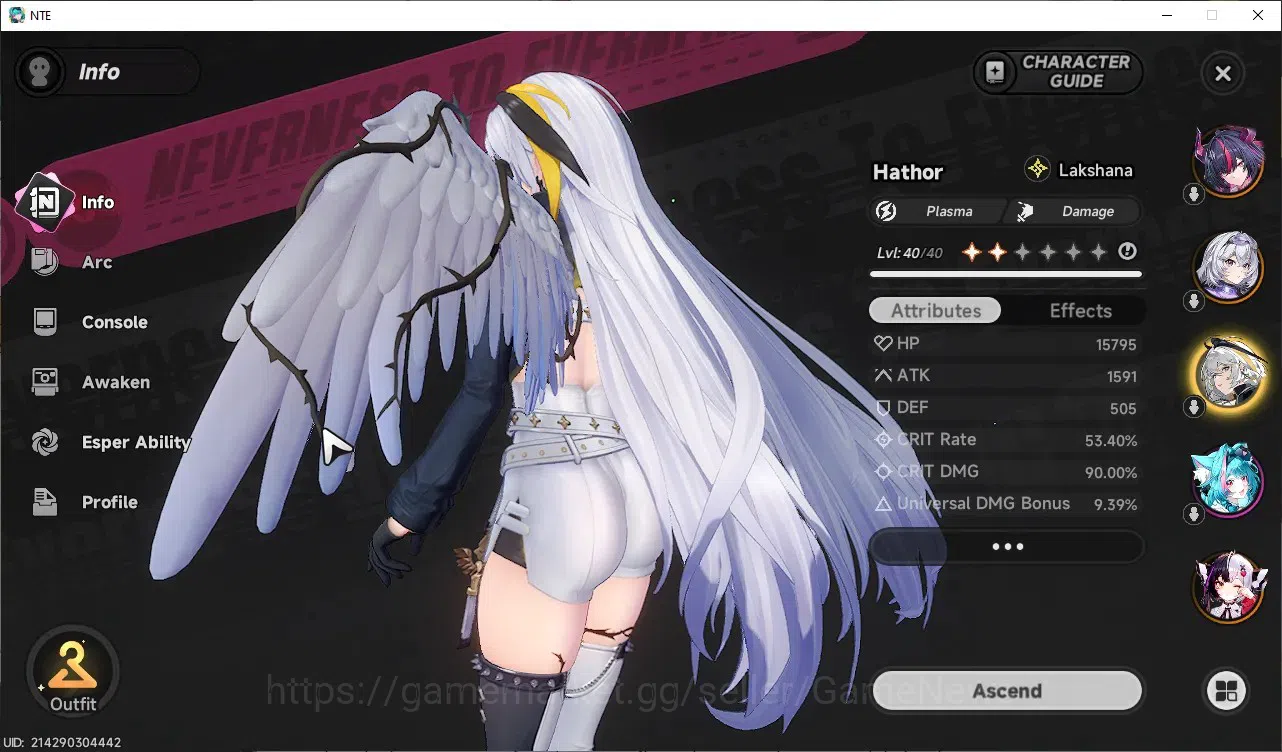 Neverness to Everness Accounts Global SEA|HL40|TL26|6 S-Class 2 Limit[Shinku,Lacrimosa A1]|2 SelectorBox|Porsche|3 5