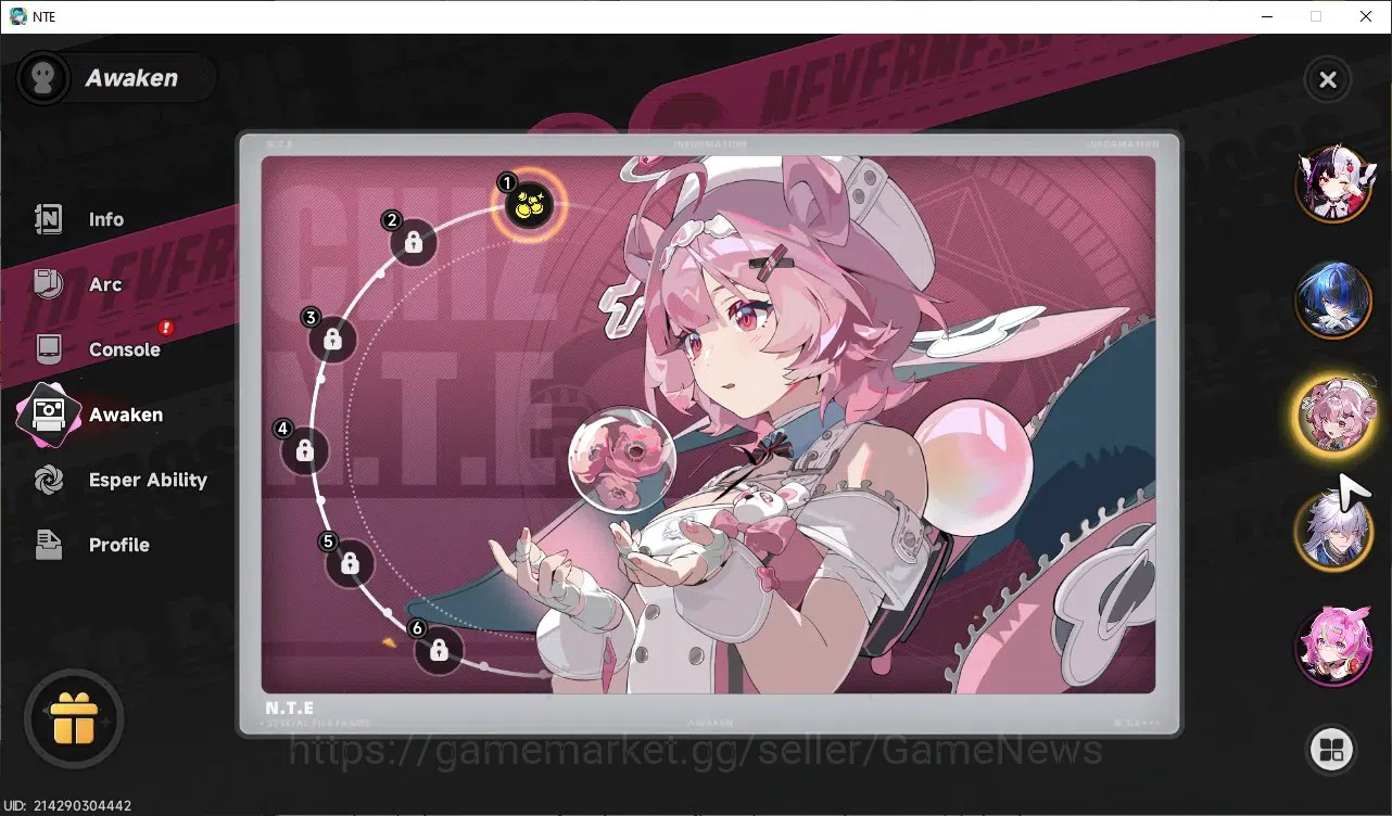 Neverness to Everness Accounts Global SEA|HL40|TL26|6 S-Class 2 Limit[Shinku,Lacrimosa A1]|2 SelectorBox|Porsche|3 9