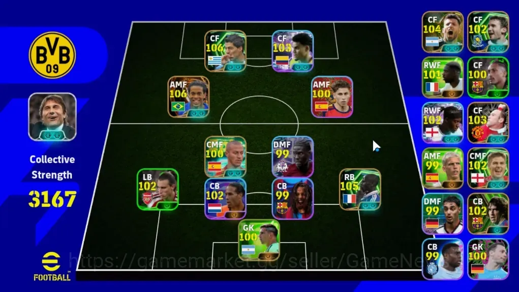 eFootball Accounts Legends & Iconic Players Android|Big Time Ronaldinho Gaucho|Epic Luis Suarez,Lilian 1