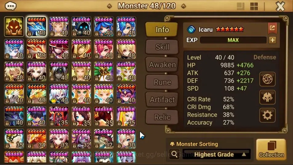 Summoners War: Sky Arena Accounts GLOBAL Lv 57|1 LD[Veronica]|14 Total NB5[Layla,Che image 8