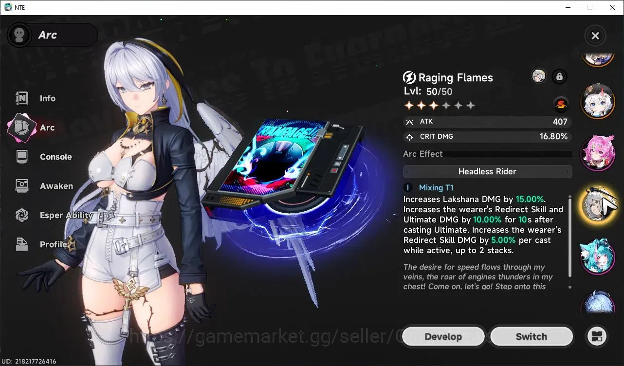 Neverness to Everness Accounts GLOBAL SEA|HL 50|TL 39|8 SSR 3 Limited [(Hotori,Nanally)+Outfit,Chaos]+Sign|Porsche 918 15