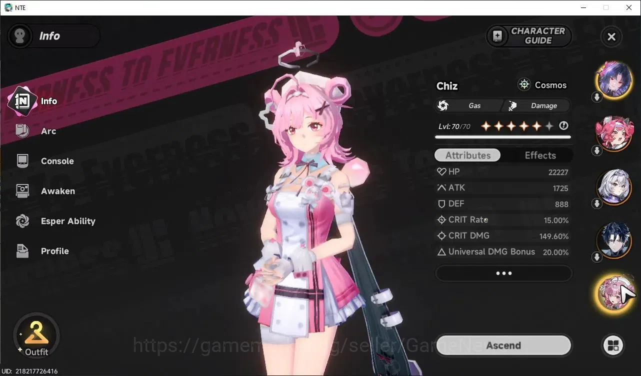 Neverness to Everness Accounts GLOBAL SEA|HL 50|TL 39|8 SSR 3 Limited [(Hotori,Nanally)+Outfit,Chaos]+Sign|Porsche 918 4