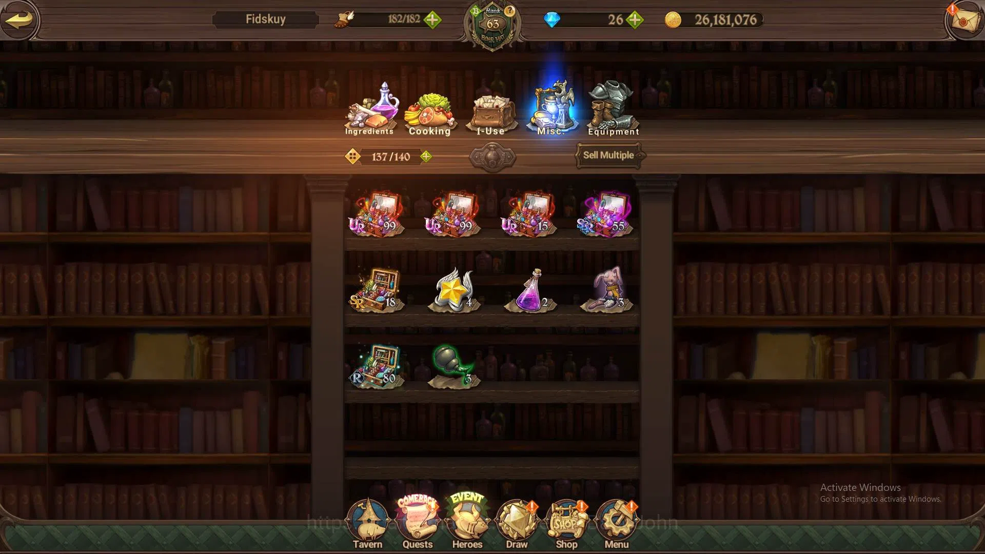 The Seven Deadly Sins: Grand Cross Accounts Endgame ASIA|2.9m CC|LS 63|2LR Roxy,Elizabeth|Collab Cocytus|UR 7