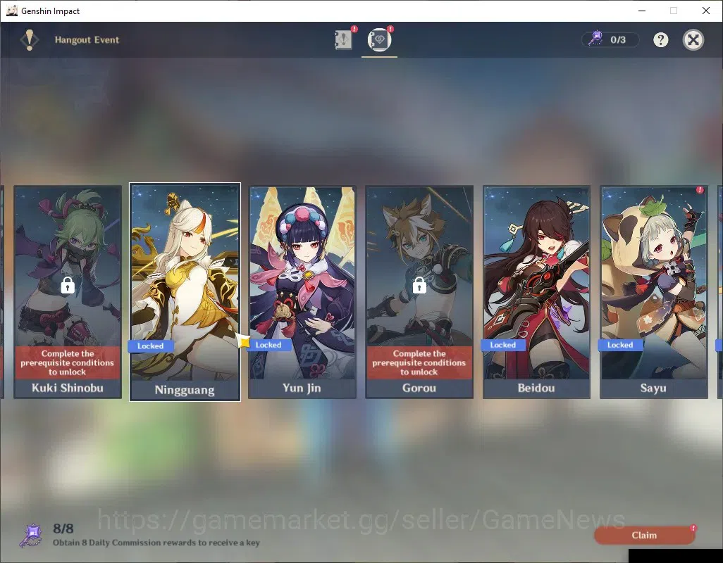 Genshin Impact Accounts ASIA|AR 45 Can Ascend|4 Limited + 1(*5Weap)|Nicole image 18