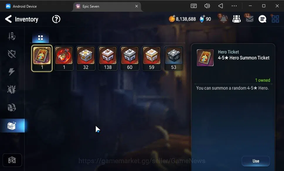 Epic Seven Accounts GLOBAL Unverif|NewEra|4 ML(E Ilynav,Belian,Specime image 12