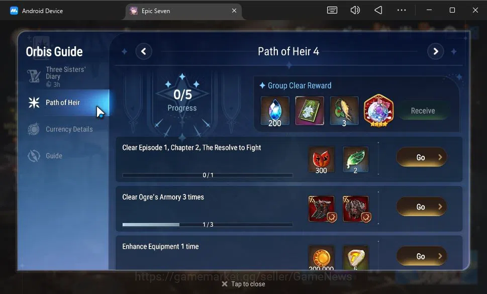 Epic Seven Accounts GLOBAL Unverif|NewEra|4 ML(E Ilynav,Belian,Specime image 3