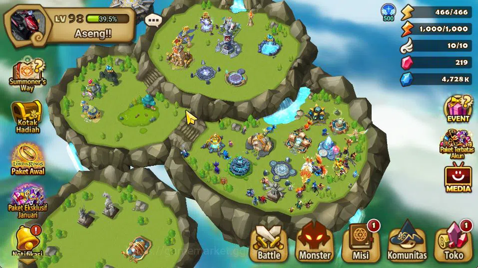 Summoners War: Sky Arena Accounts Mid-Game ASIA|Lv 98|2 LD [Asima,Jaduel and Aepiah]|33+ NB5[Laika,Bolverk,Etc]+71